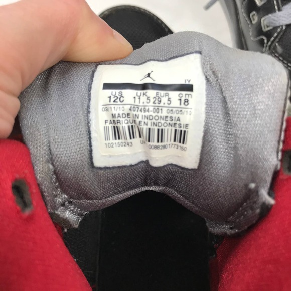 Nike Michael Jordan SC-1 Sneakers Boys Hi Top Lace Up Black Gray Boys Sz 12C - Picture 8 of 9